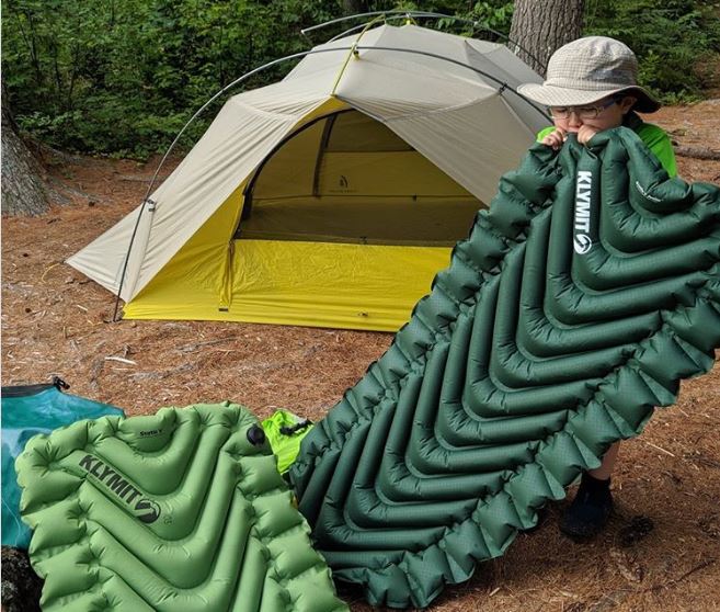 sleeping bag set up