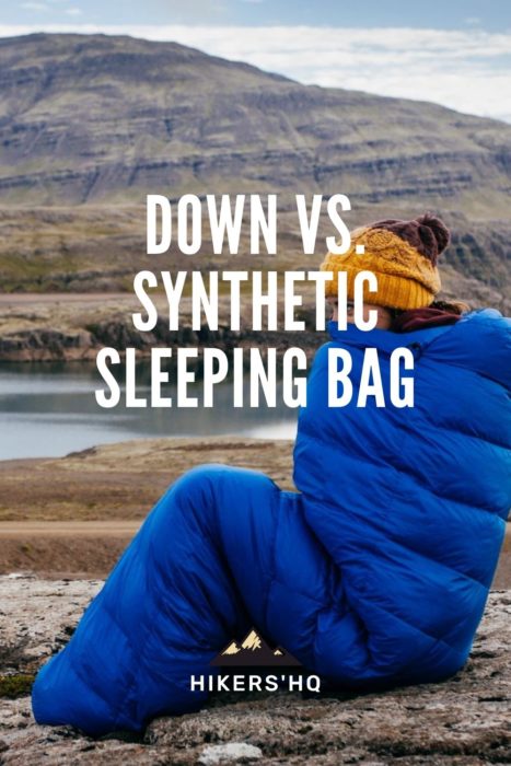 down vs synthetic sleeping bag - pinterest